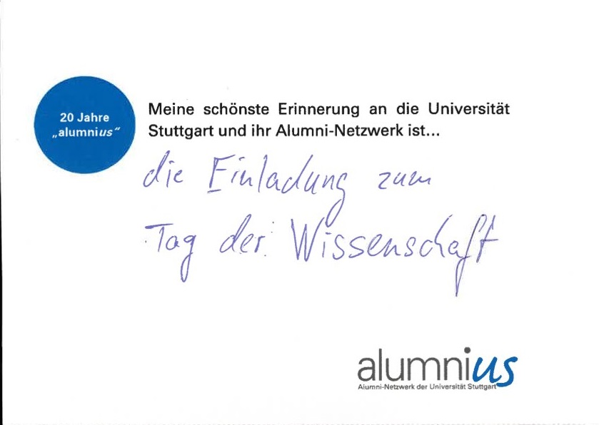 The invitation to the "Tag der Wissenschaft"