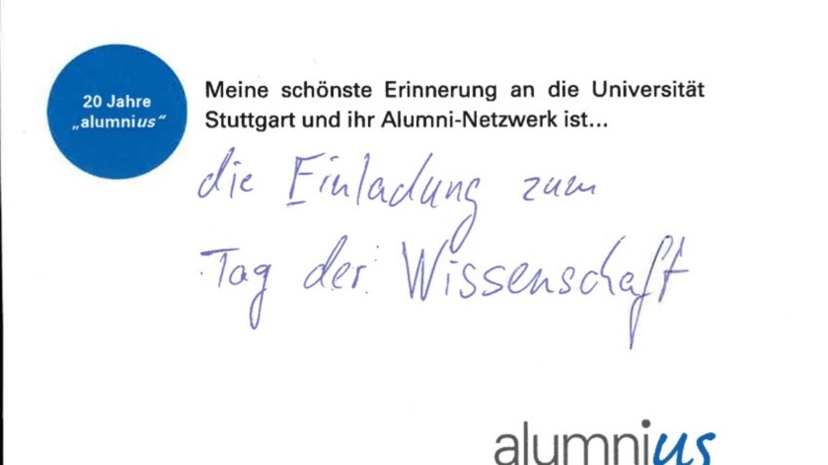 The invitation to the "Tag der Wissenschaft"